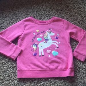 Garanimals Pink Long Sleeve Unicorn Sweater